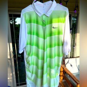 Nike Tiger Woods collection golf polo - lime green. RARE XL